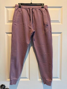 YoungLA Purple Script Graphic Joggers